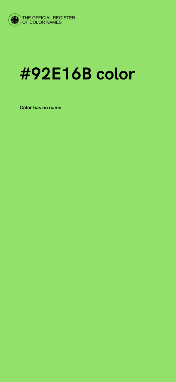#92E16B color image