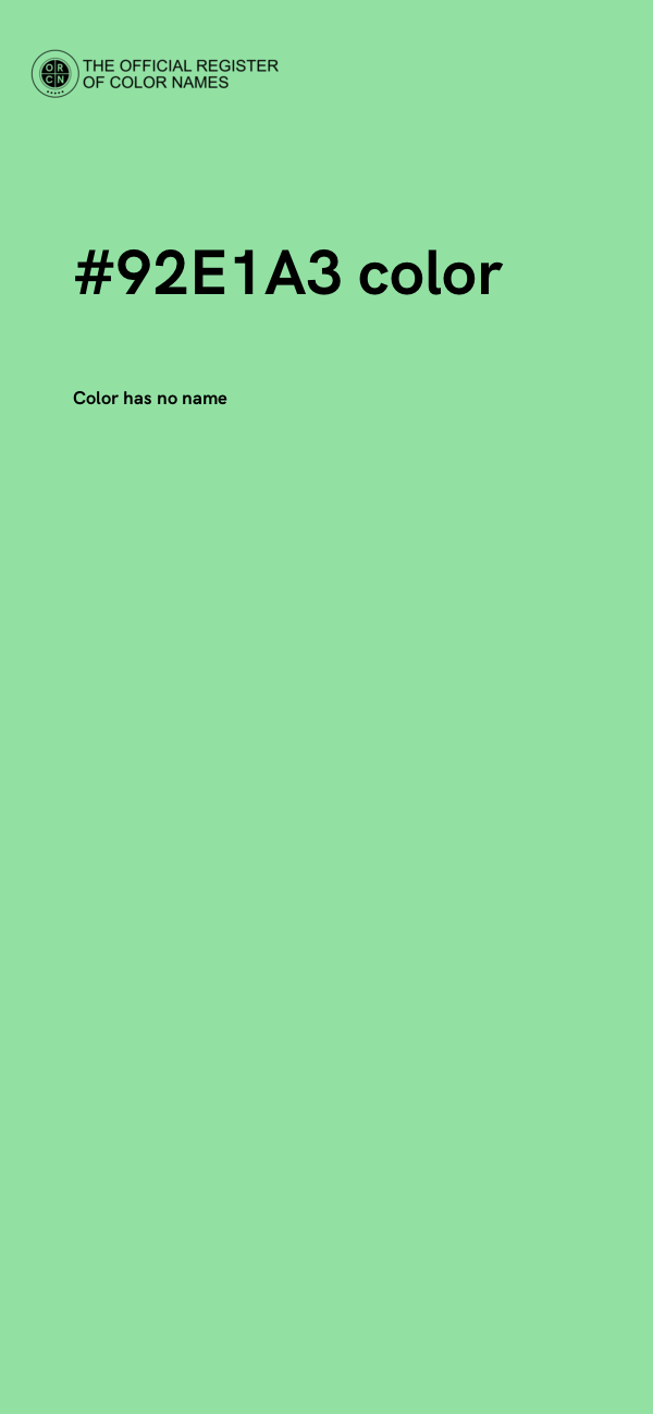 #92E1A3 color image