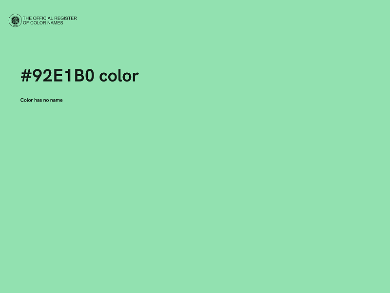 #92E1B0 color image