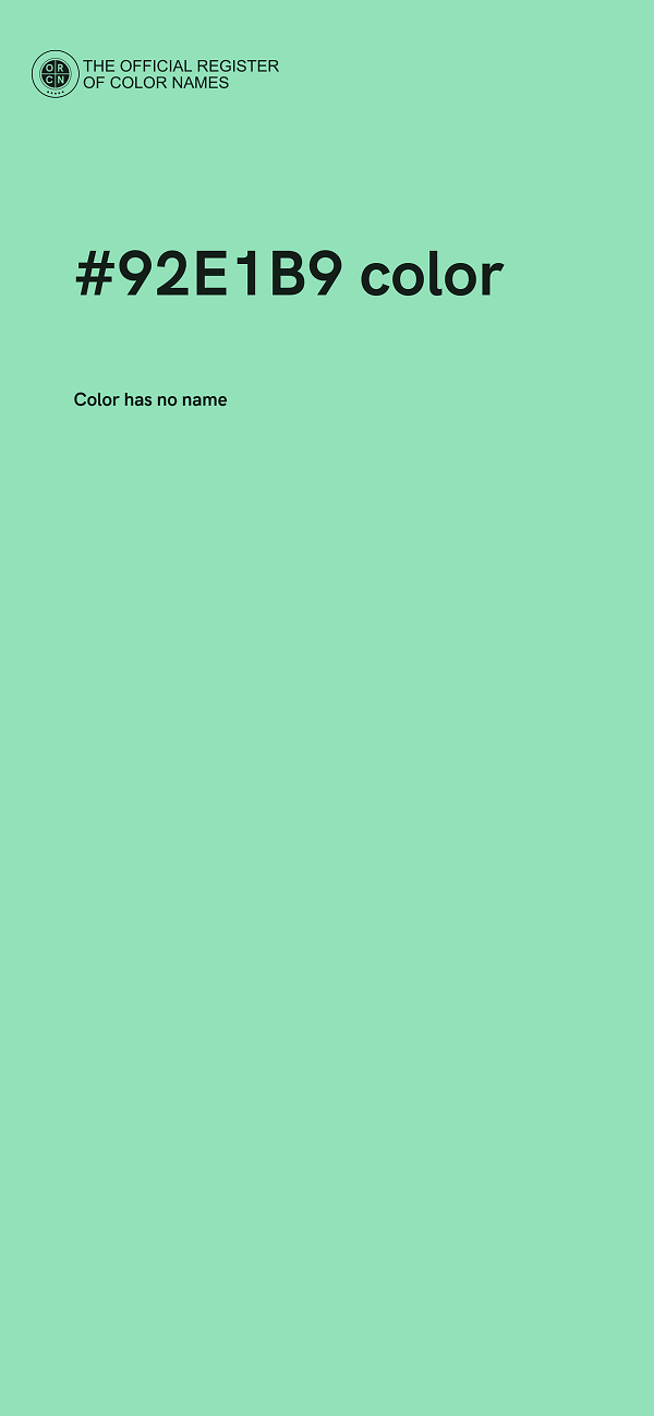#92E1B9 color image