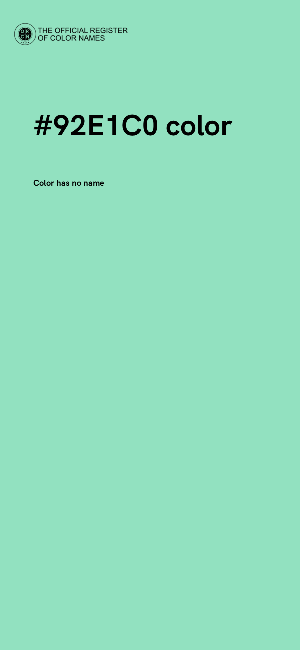 #92E1C0 color image