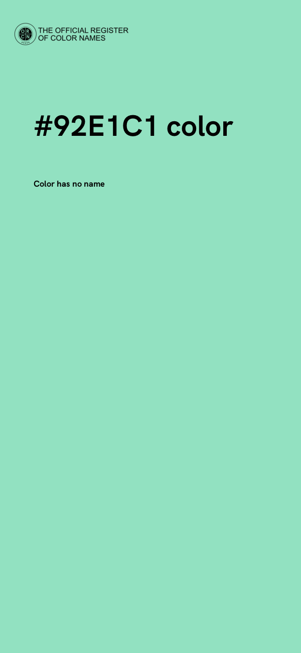 #92E1C1 color image