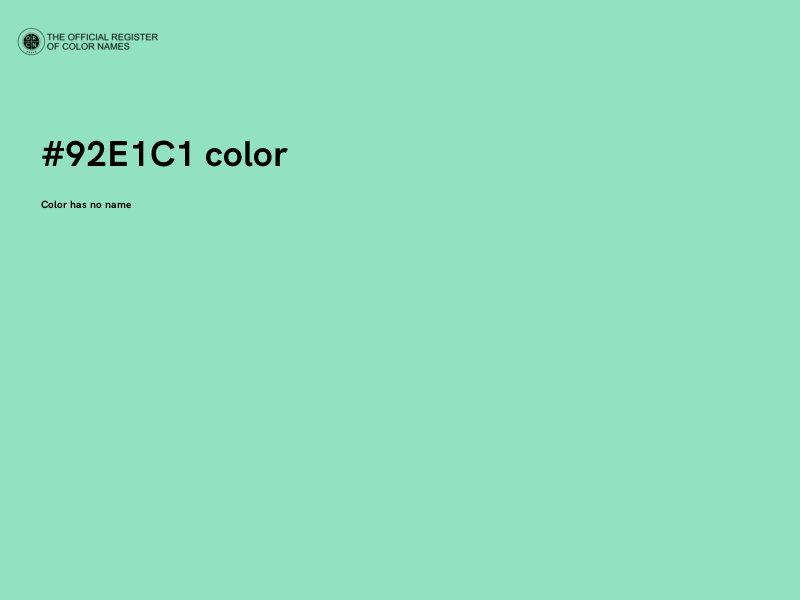 #92E1C1 color image