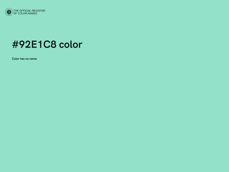 #92E1C8 color image