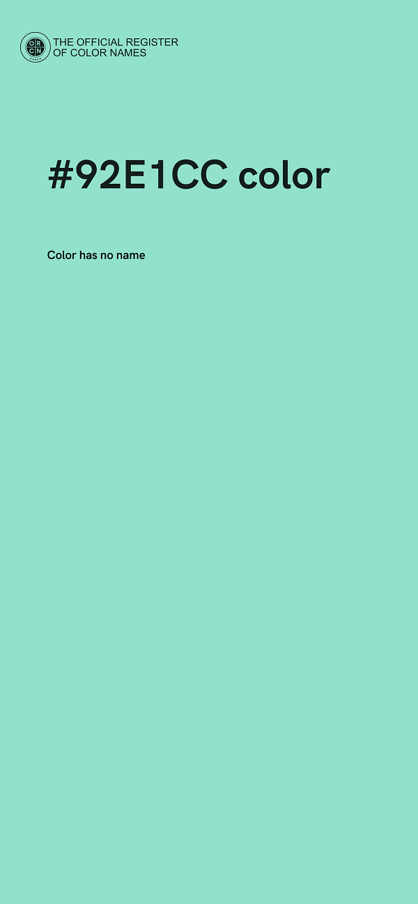 #92E1CC color image