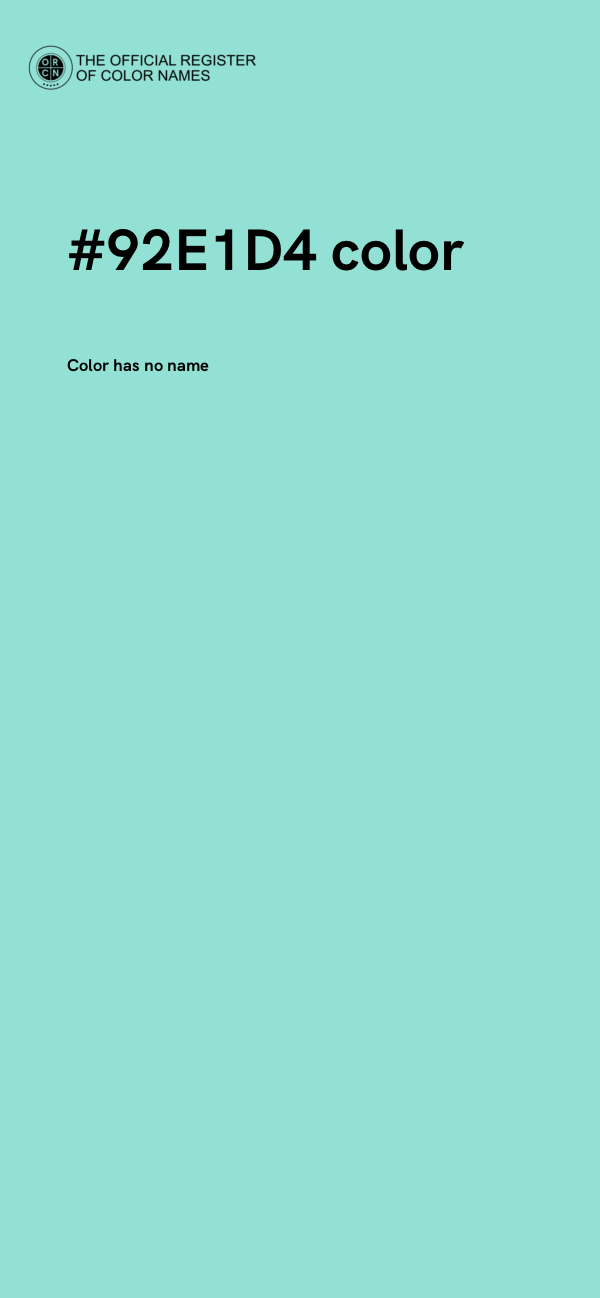 #92E1D4 color image
