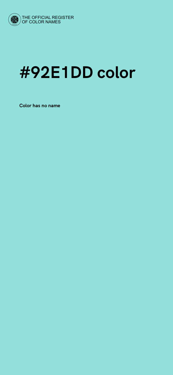 #92E1DD color image