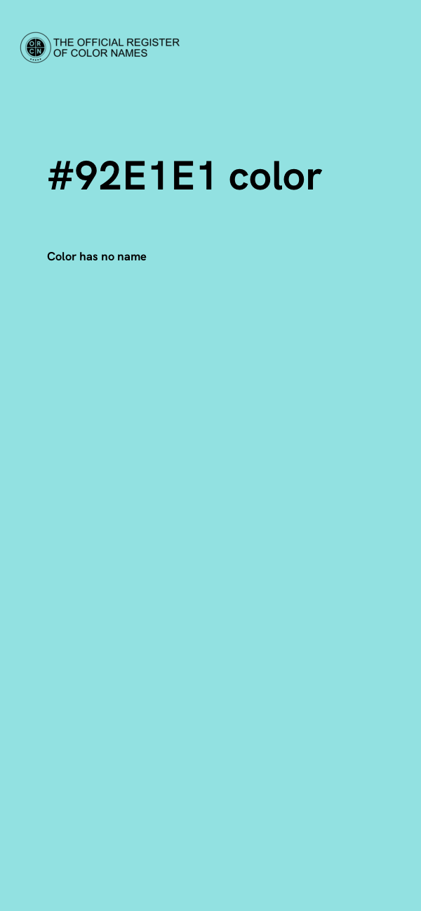 #92E1E1 color image