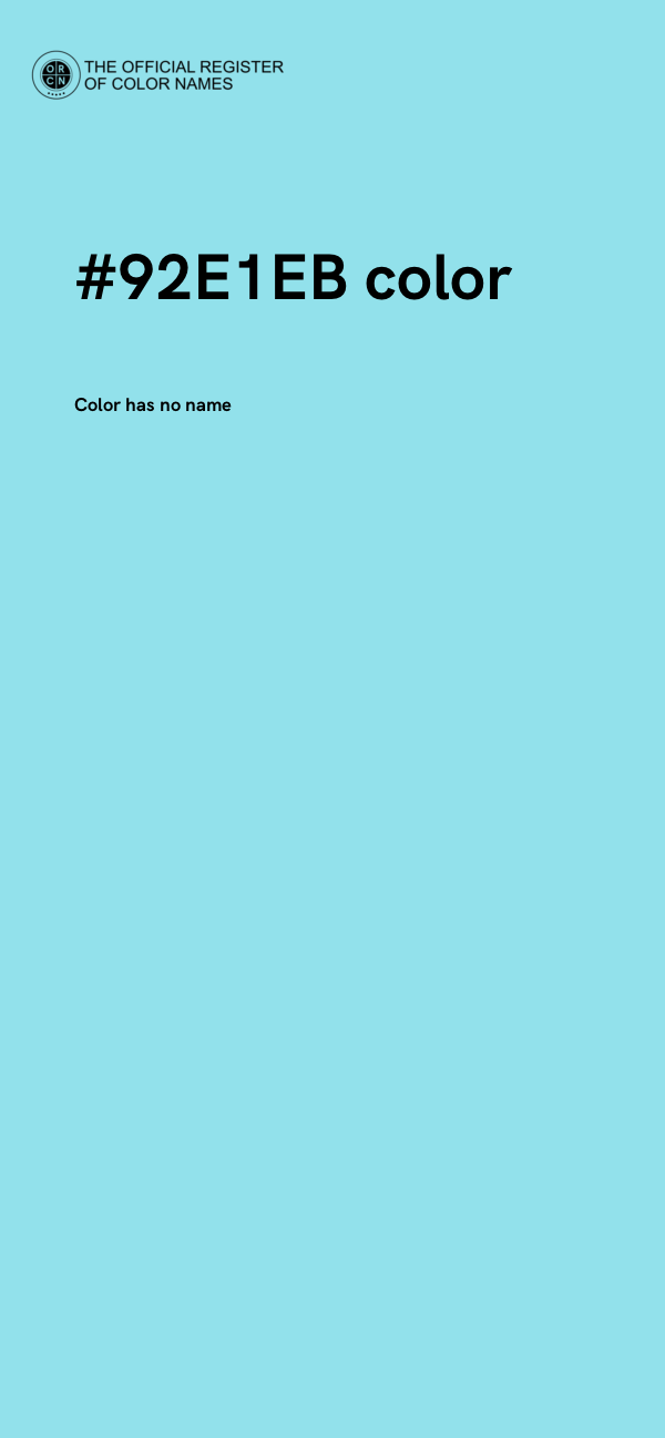#92E1EB color image