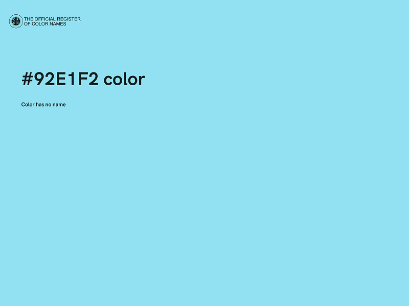 #92E1F2 color image