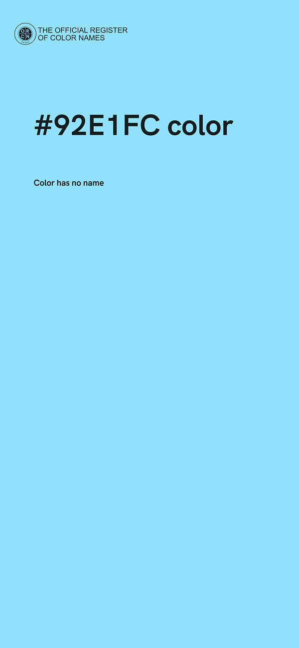 #92E1FC color image