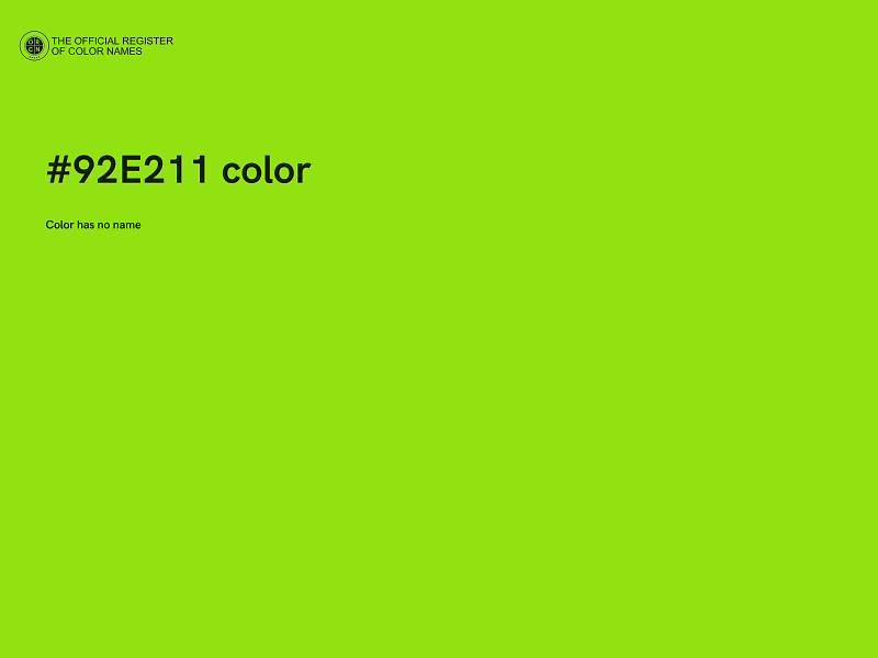 #92E211 color image