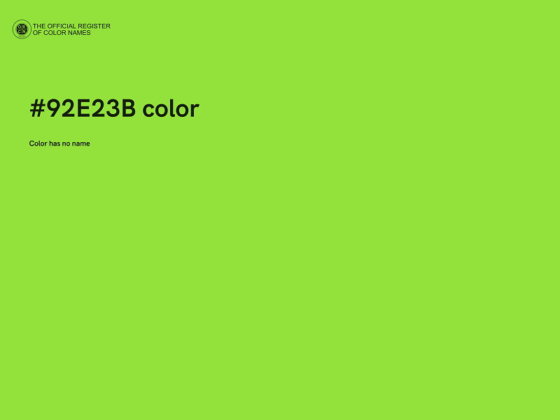 #92E23B color image