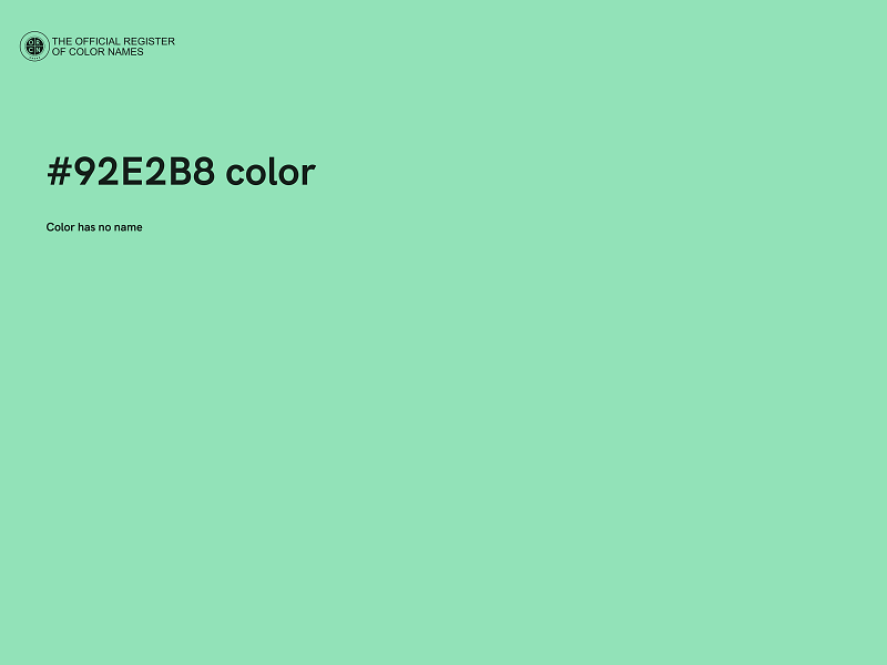 #92E2B8 color image