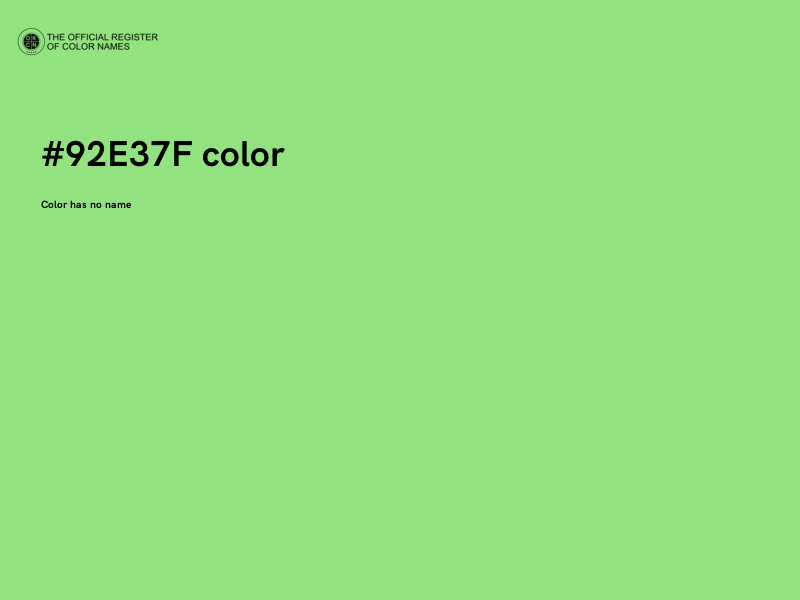 #92E37F color image