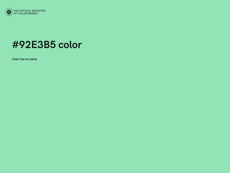 #92E3B5 color image