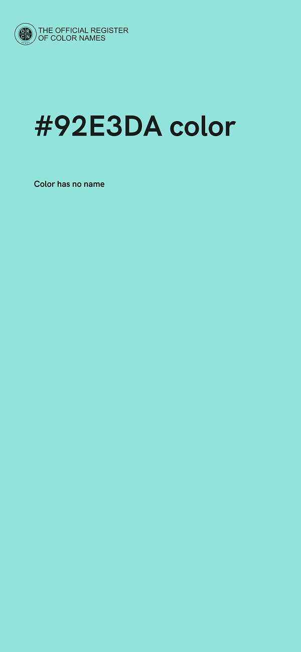 #92E3DA color image