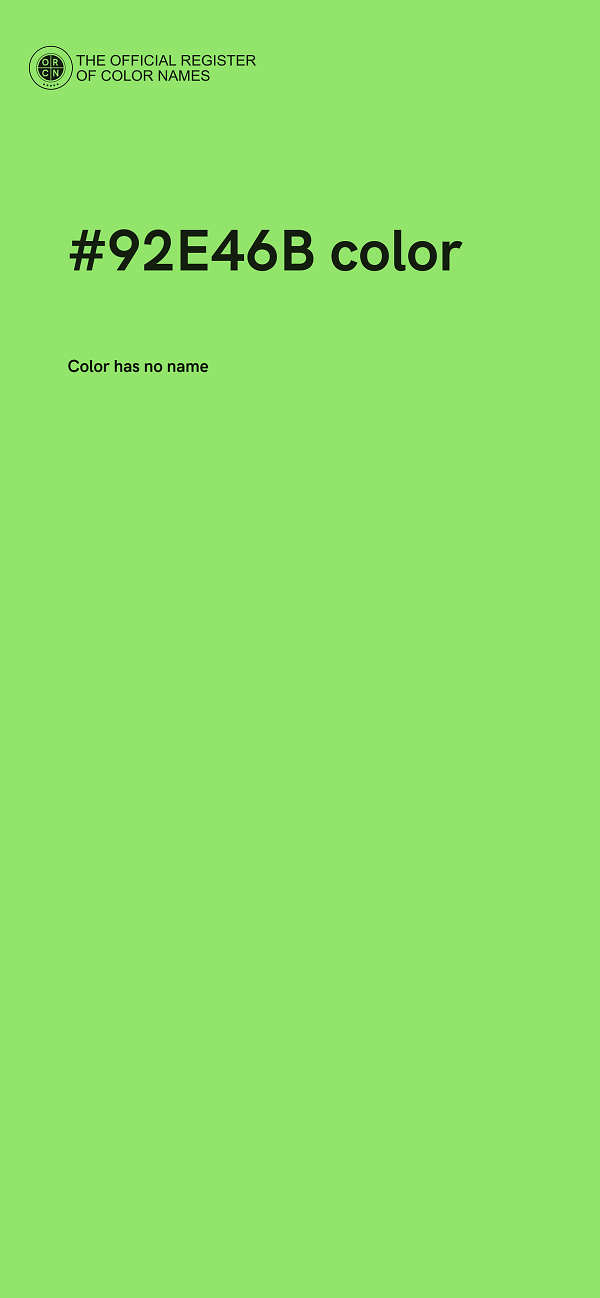 #92E46B color image