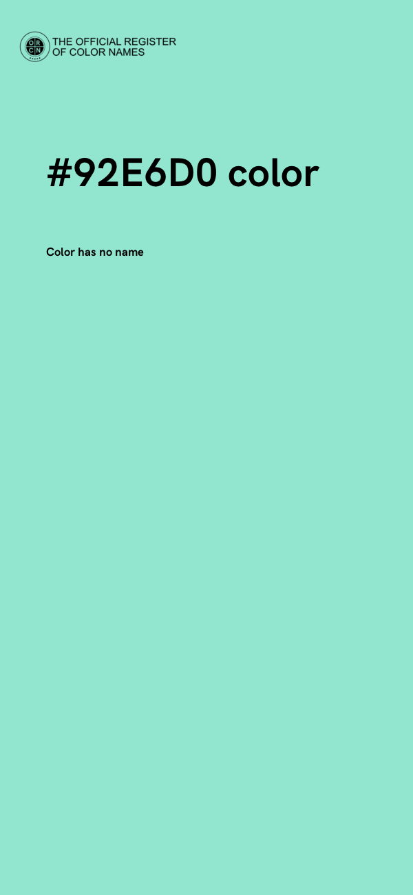 #92E6D0 color image