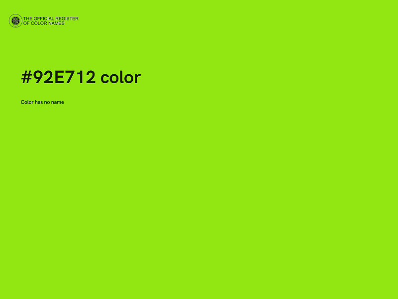 #92E712 color image