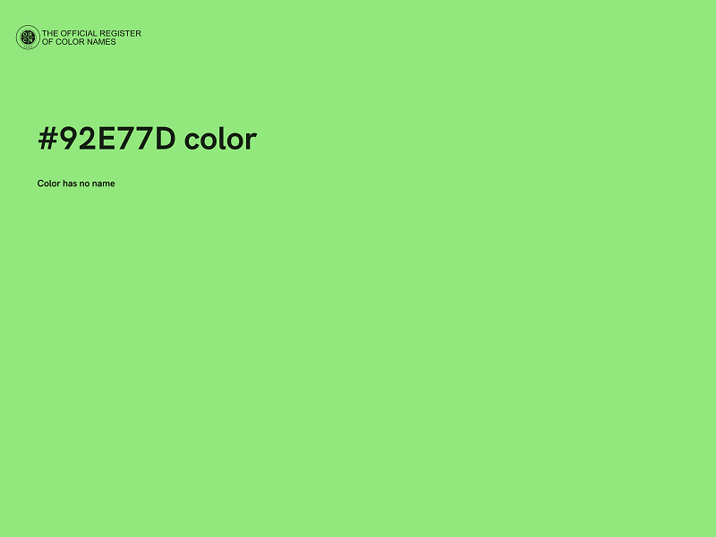 #92E77D color image