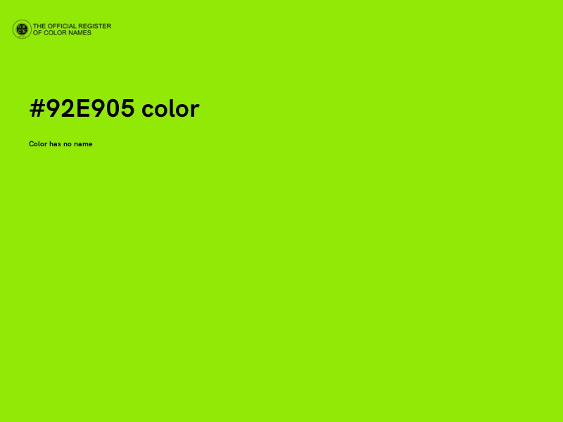 #92E905 color image