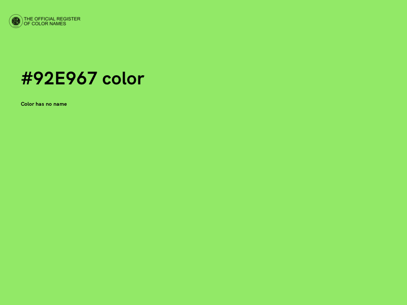 #92E967 color image