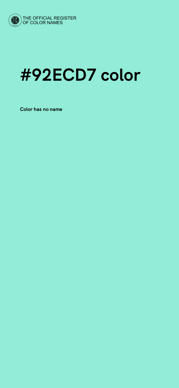 #92ECD7 color image