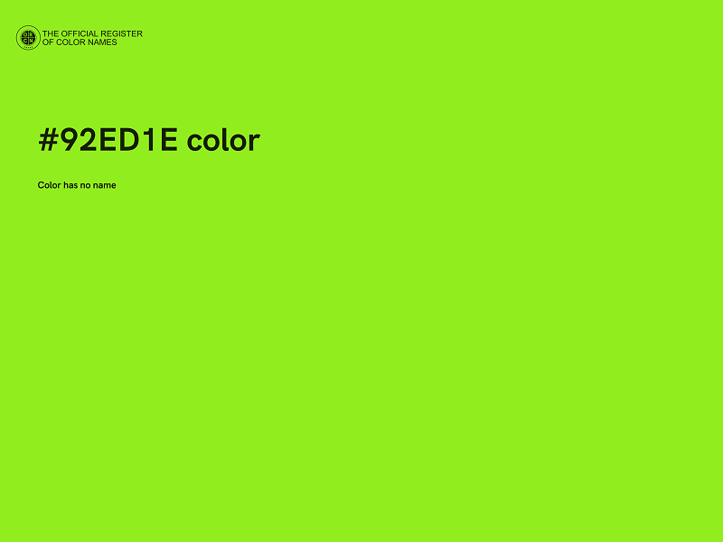 #92ED1E color image