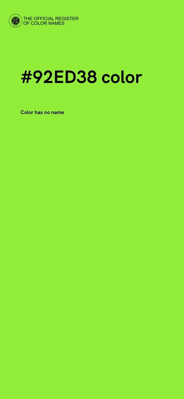 #92ED38 color image