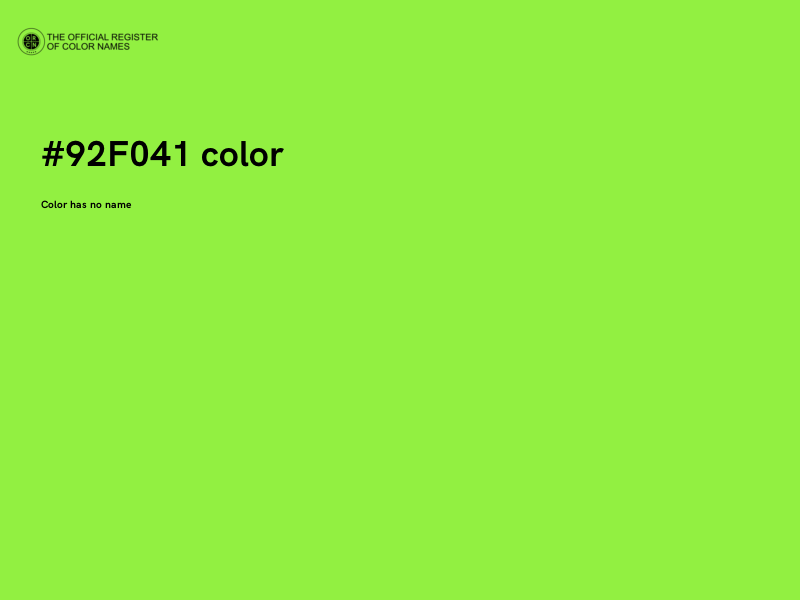 #92F041 color image