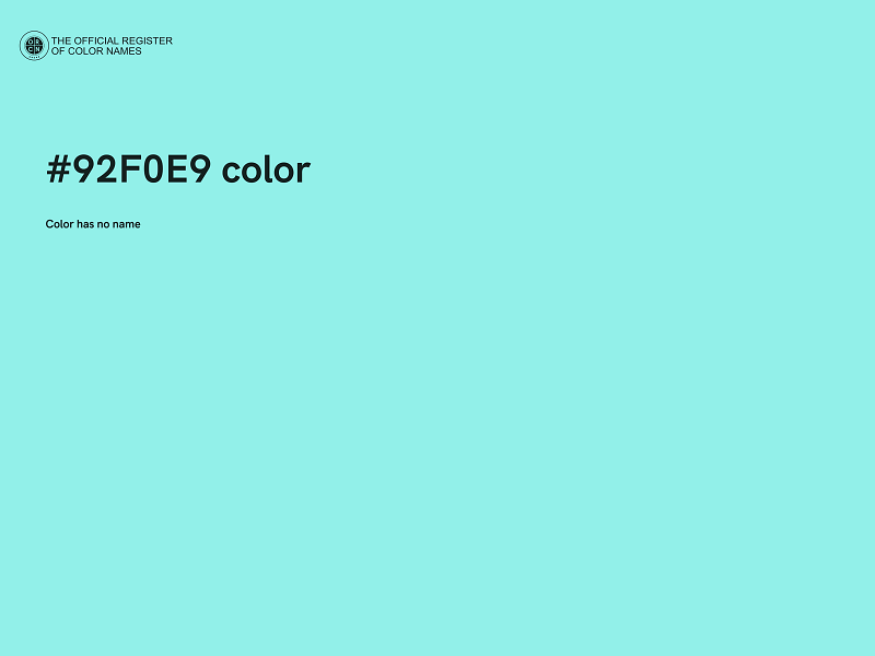 #92F0E9 color image