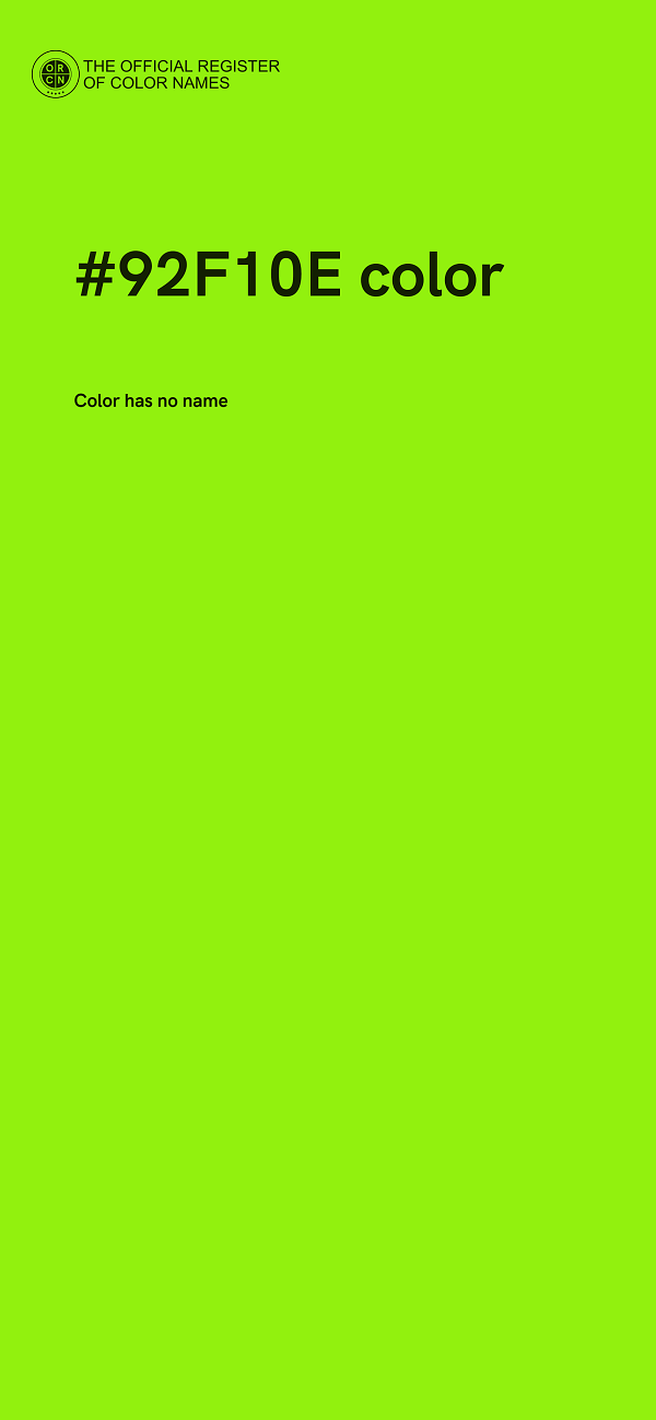 #92F10E color image