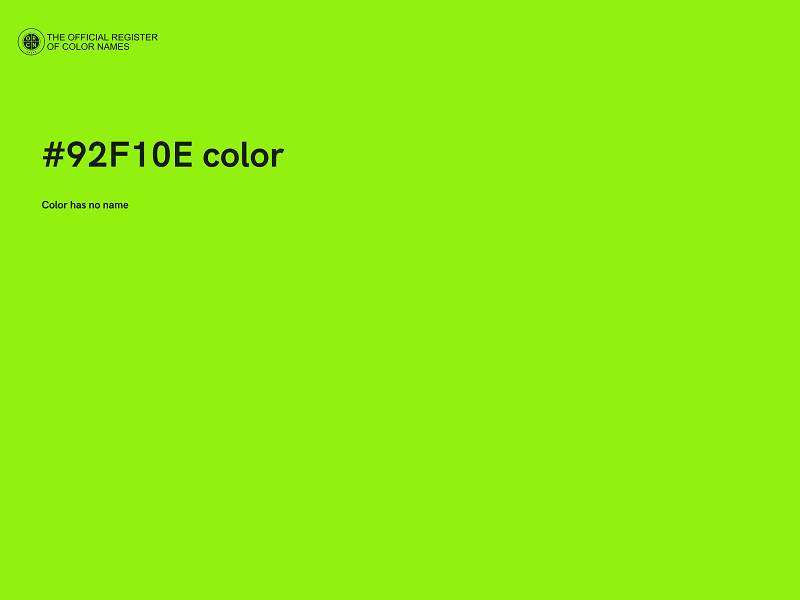 #92F10E color image