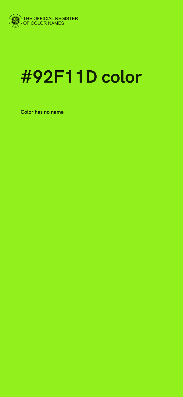 #92F11D color image