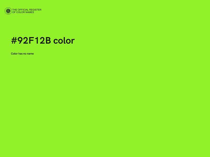 #92F12B color image