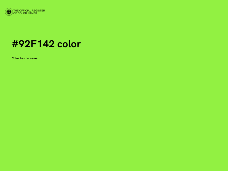 #92F142 color image