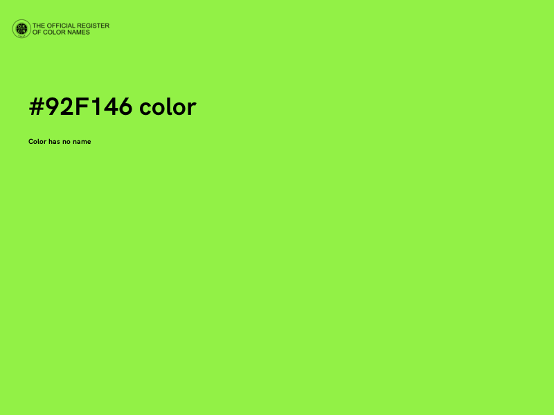 #92F146 color image
