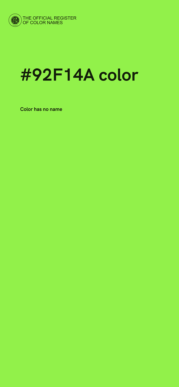 #92F14A color image