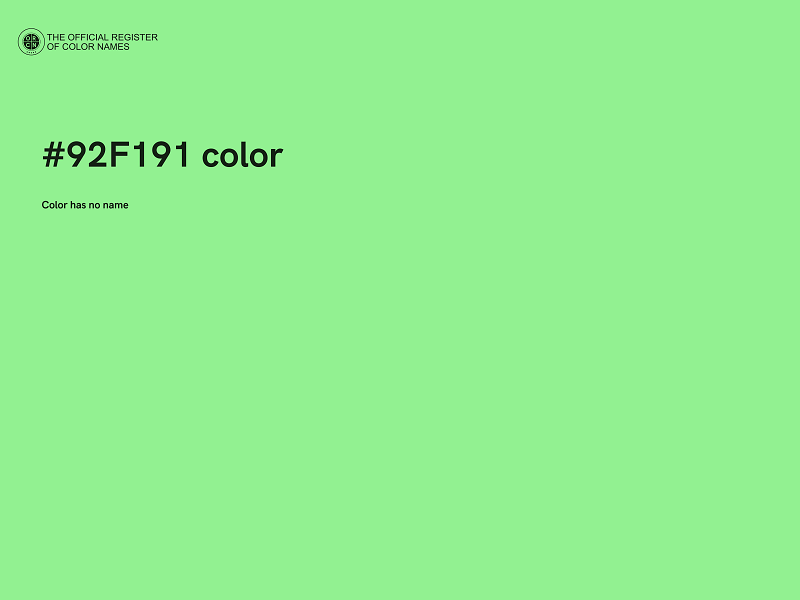 #92F191 color image