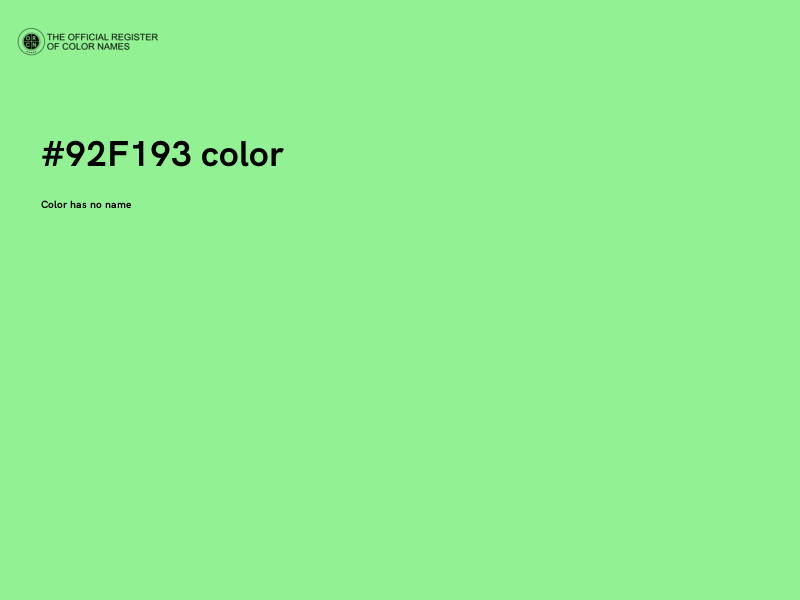 #92F193 color image