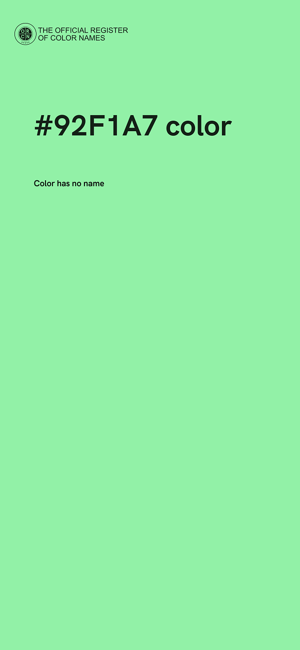 #92F1A7 color image