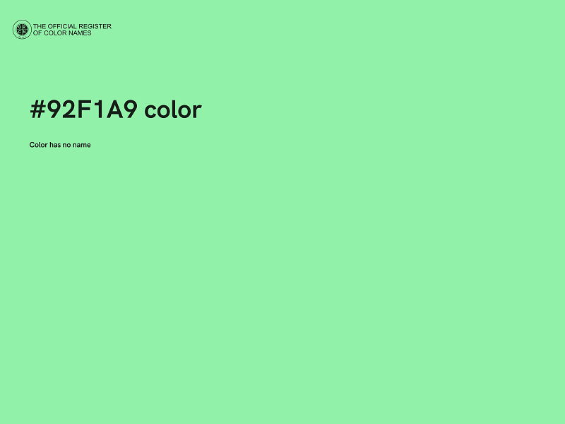 #92F1A9 color image