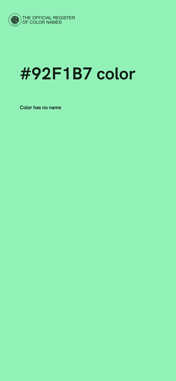 #92F1B7 color image