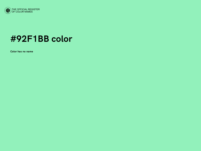 #92F1BB color image