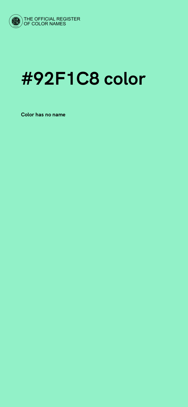#92F1C8 color image