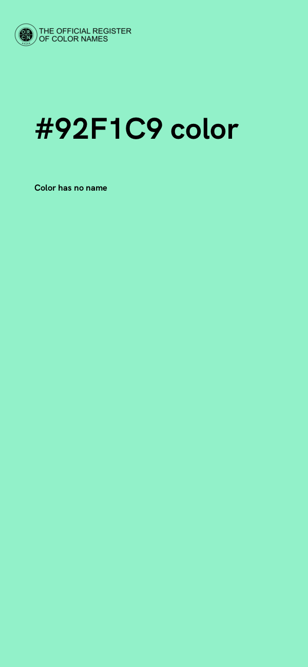#92F1C9 color image