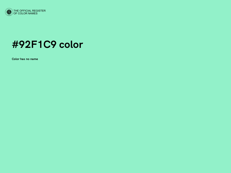 #92F1C9 color image