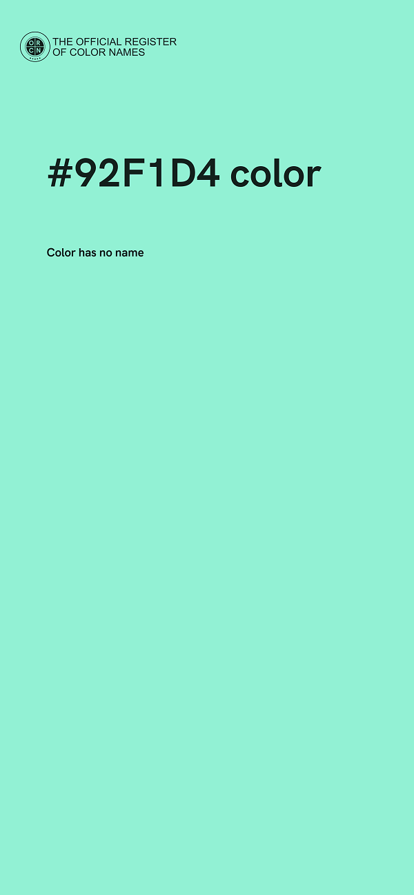 #92F1D4 color image