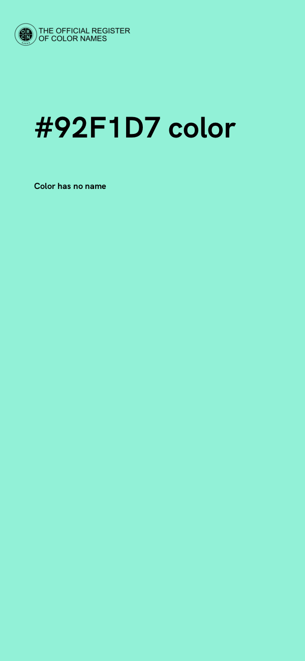 #92F1D7 color image